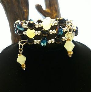 Handmade 2 strand memory wire bracelets Healing